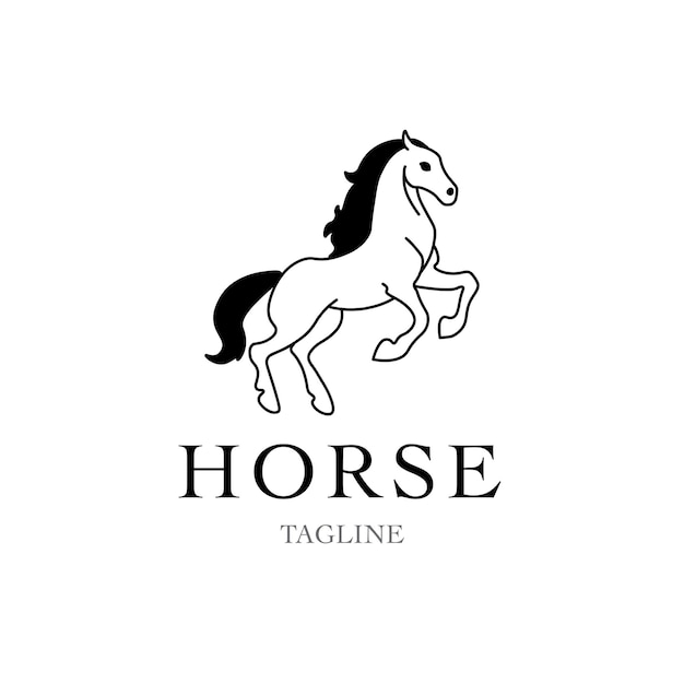 Horse logo simple illsutration graphic horse element