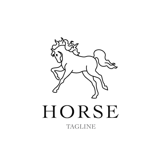 Horse logo simple illustration graphic horse element