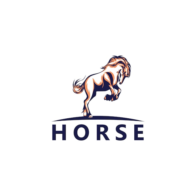 Horse logo template design vector