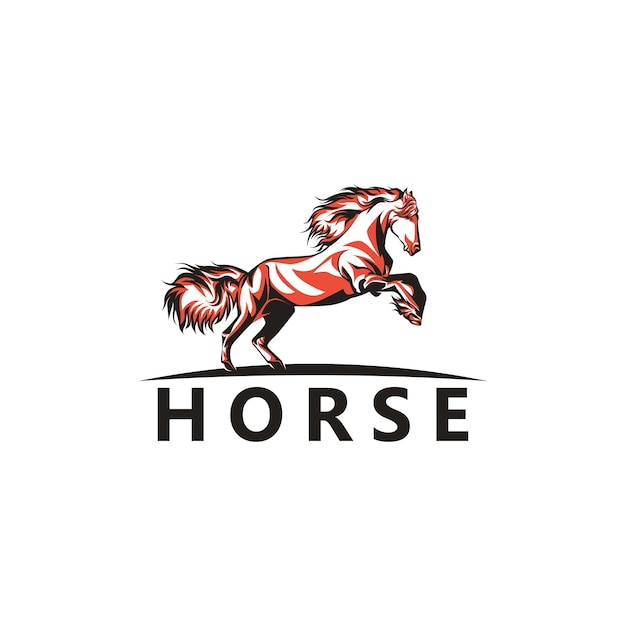 Horse logo template design vector