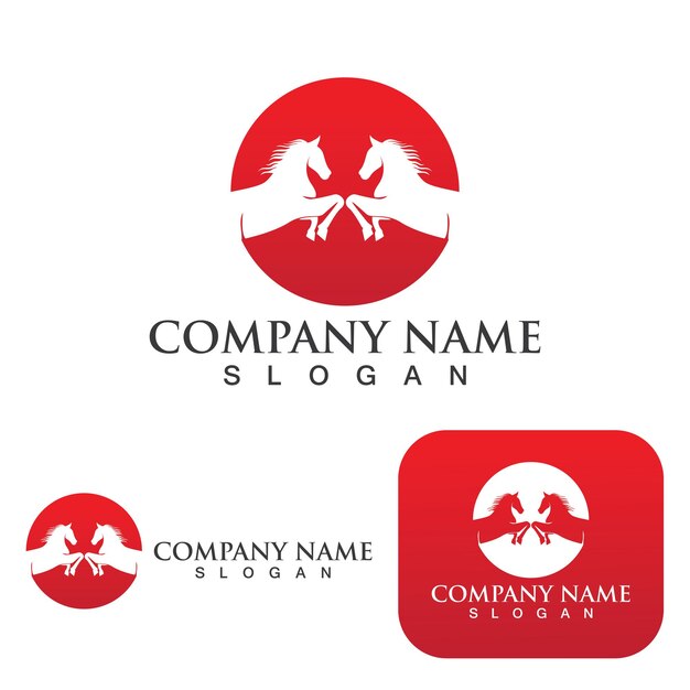 Horse Logo Template Vector icon illustration design