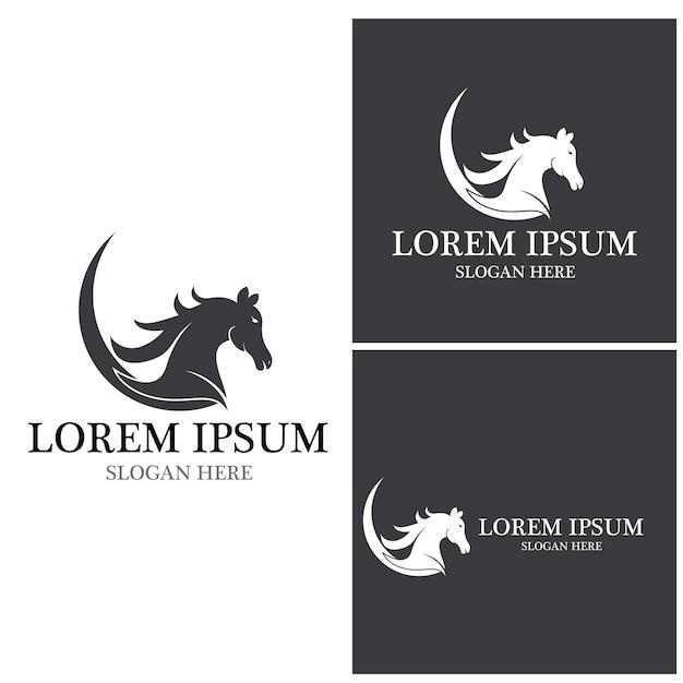 Premium Vector | Horse logo template vector icon