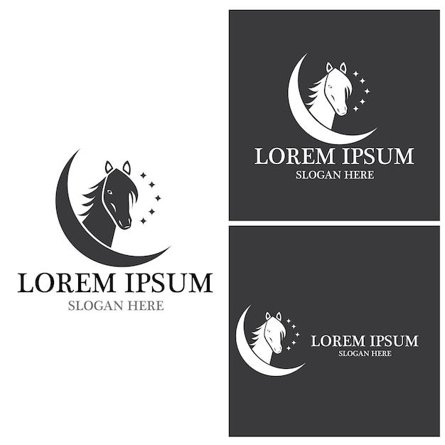 Horse logo template vector icon