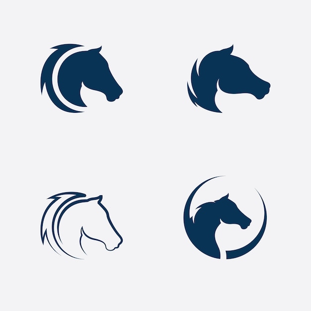 Vector horse logo template vector illustration design