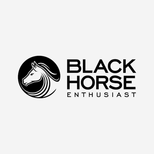 Vector horse logo template vector