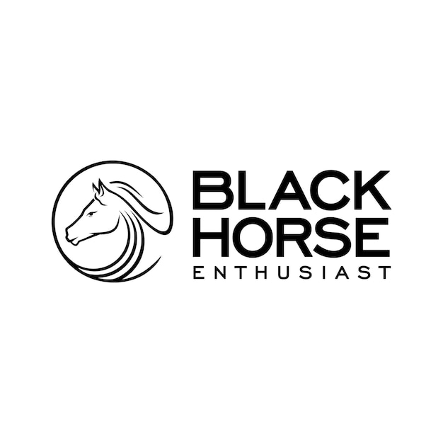 Vector horse logo template vector