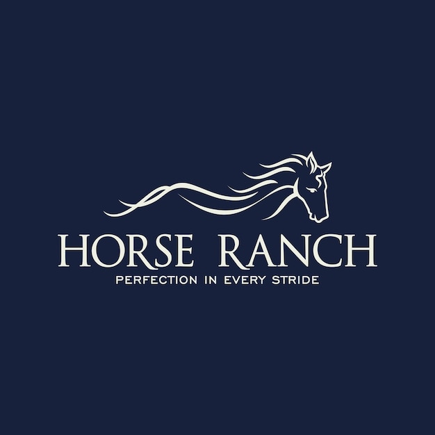 Вектор шаблона логотипа лошади