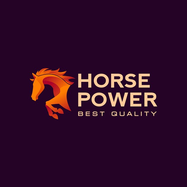 Vector horse logo template vector