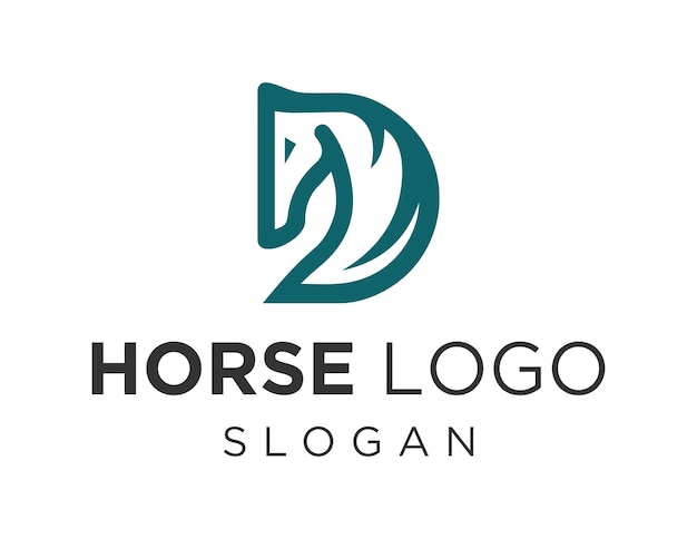 Vettore un logo di cavallo che è un logo per un'azienda chiamata cavallo.