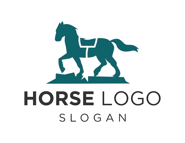 Horse logo on a white background