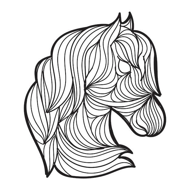 Horse mandala vector illustration