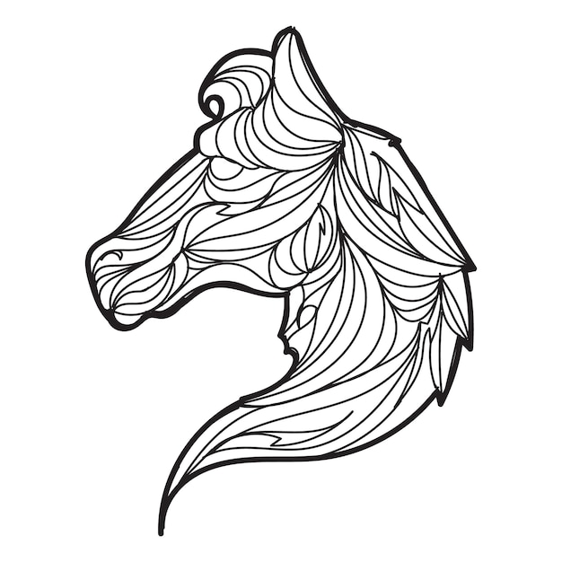 Horse mandala vector illustration