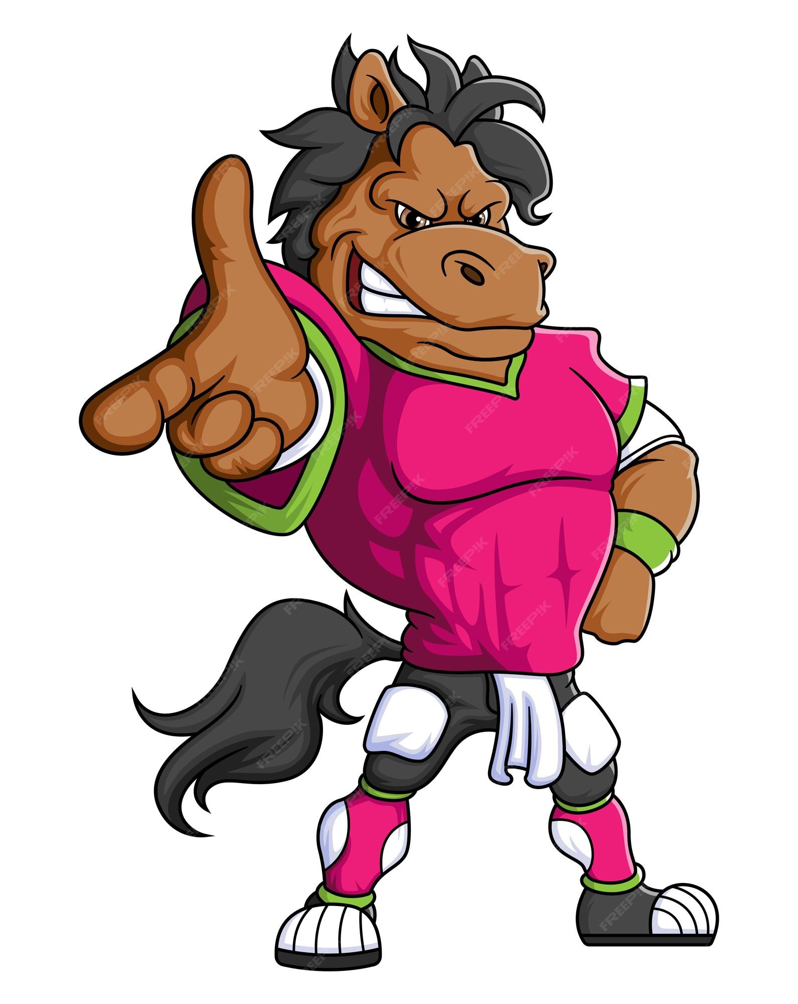 Premium Vector The horse mascot of american football complete with