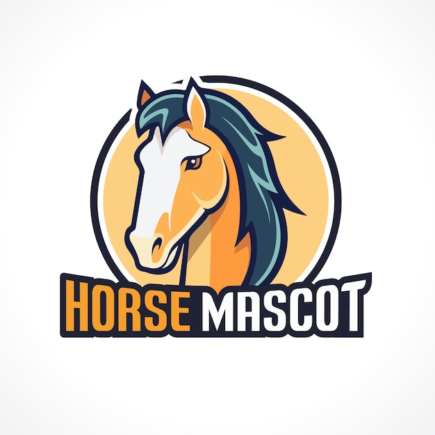 Horse mascot logo design horse vector illustration