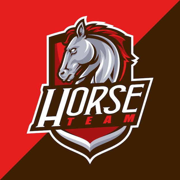 Vector horse mascot logo sport.