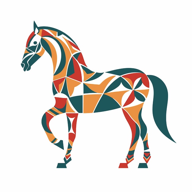 Vector horse pop art