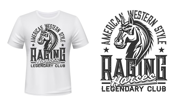 Horse race club tshirt vector print template