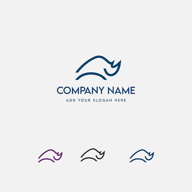 Шаблон векторного дизайна логотипа скачек