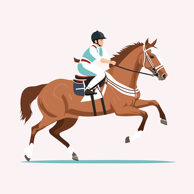 horse racing jockeys riding illustration