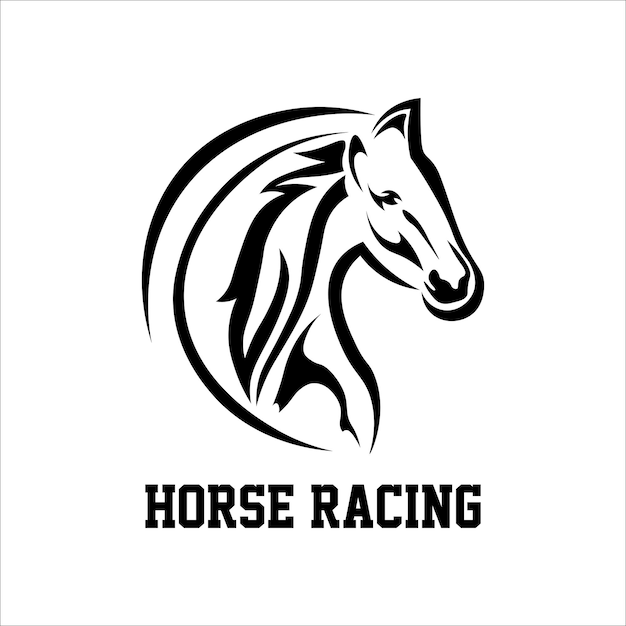 Horse racing logo illustration vector design