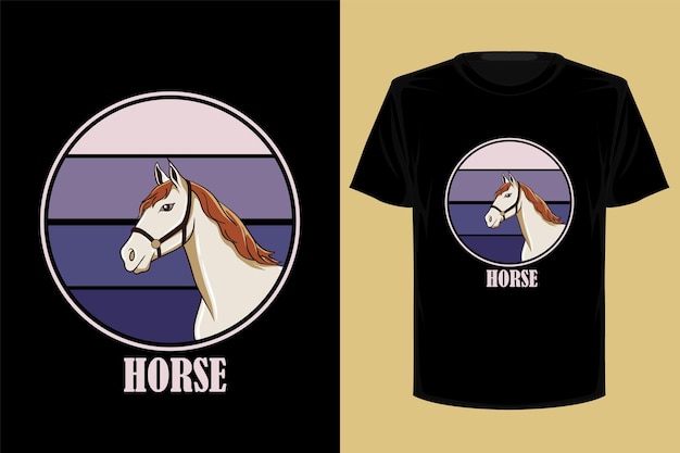 Premium Vector | Horse retro vintage t shirt design