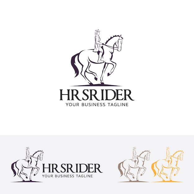 Horse rider logo template