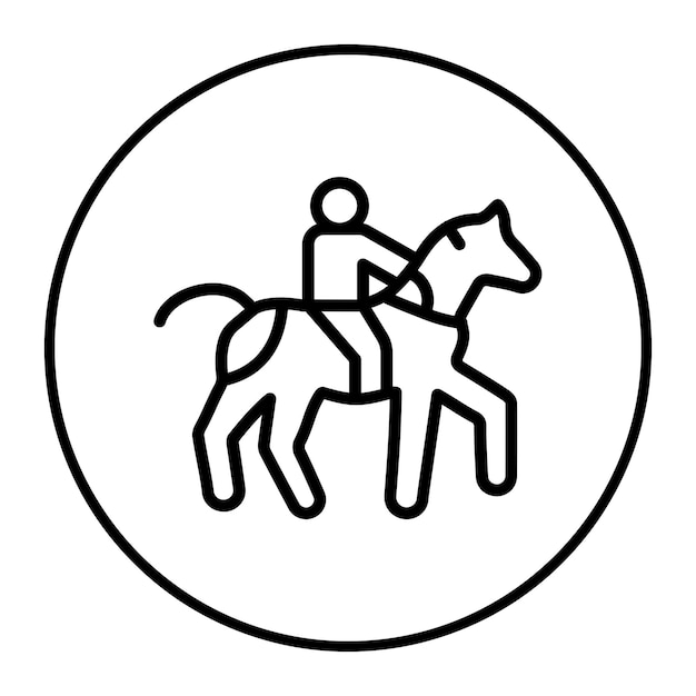 Horse Rider Vector Illustration