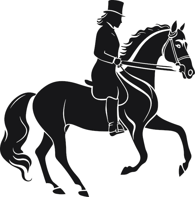 Vector horse and rider