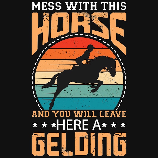 Horse riding tshirt design