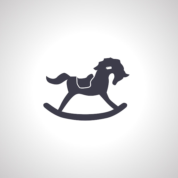 horse rocking icon toy horse icon