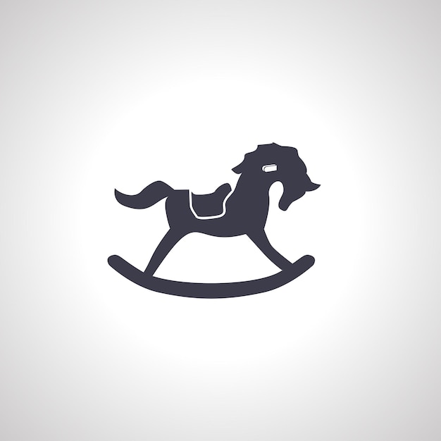 Horse rocking icon toy horse icon