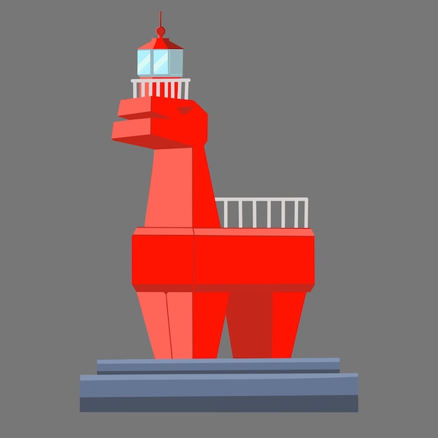 Vector a horse's lighthouse