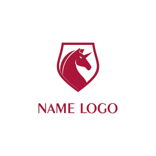 horse shield logo design