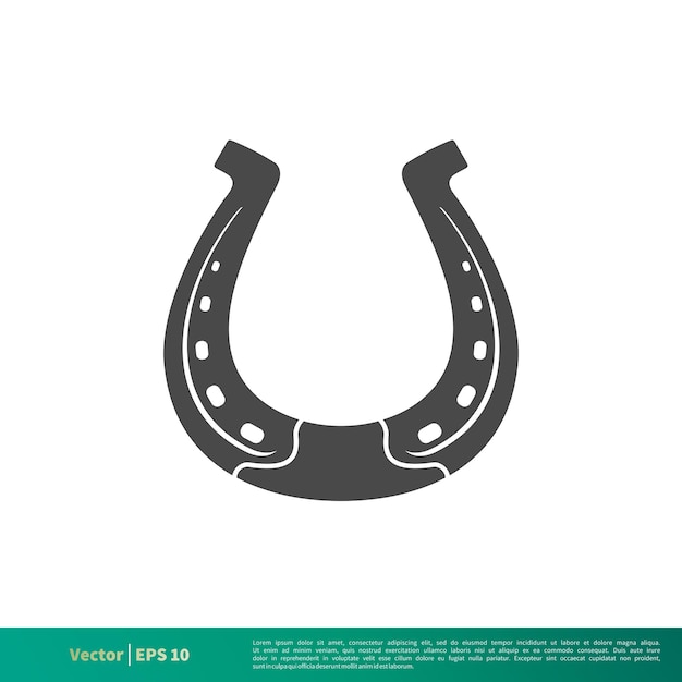 Horse Shoe Lucky Sign Icon Vector Logo Template Illustration Design Vector EPS 10