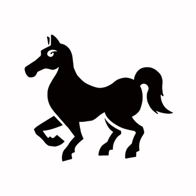 Horse silhouette horse symbol vector illustration eps 10