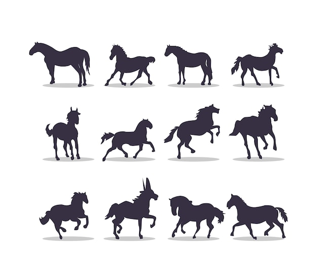 Horse silhouette vector illustration design