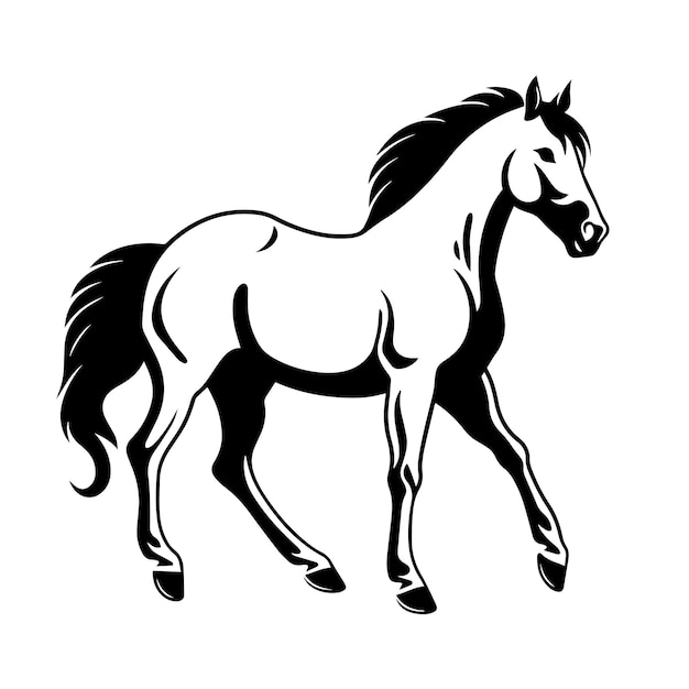 Horse silhouette vector illustration Horse silhouette Icon and Sign