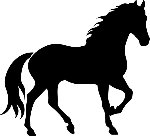 Premium Vector | Horse silhouette vector illustration white background