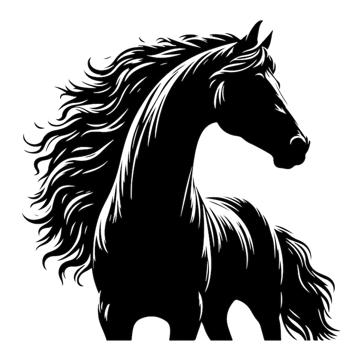 Vector horse silhouette vector