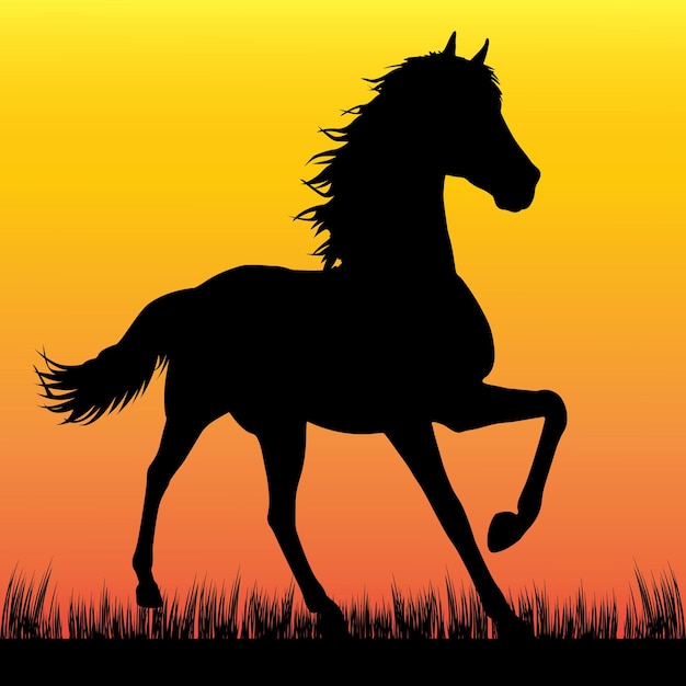 Horse silhouette vector