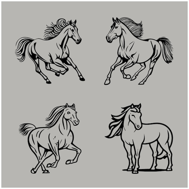 Vector horse symbol vector design