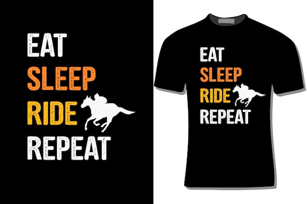 馬のTシャツのデザイン、または馬の引用、馬のタイポグラフィデザイン、馬のポスターデザイン