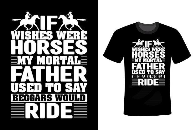 Horse T shirt design, typography, vintage