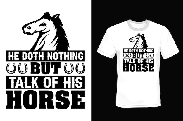 Horse T shirt design, typography, vintage