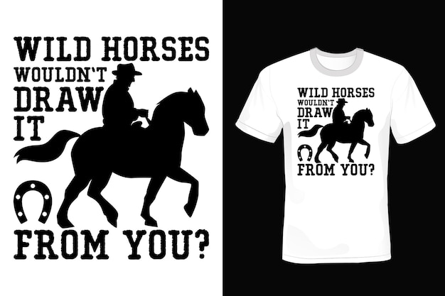 Horse t shirt design, typography, vintage