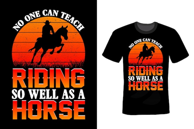 Horse T shirt design, typography, vintage