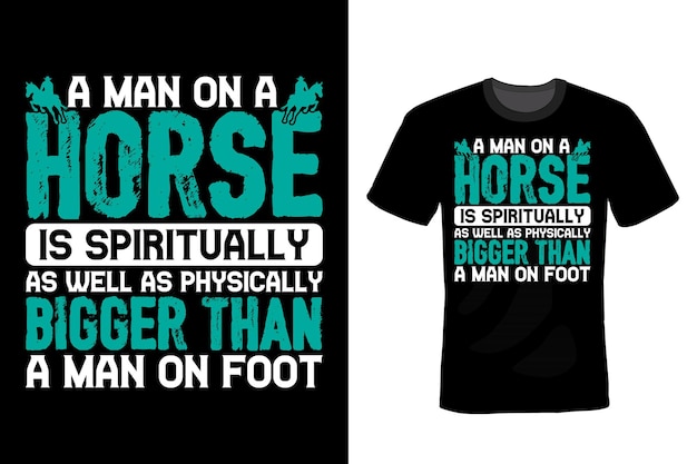 Horse T shirt design, typography, vintage