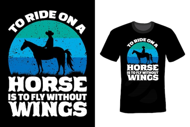 Horse t shirt design, typography, vintage