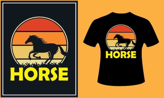 Horse t shirt design Vintage horse t shirt design and horse vector