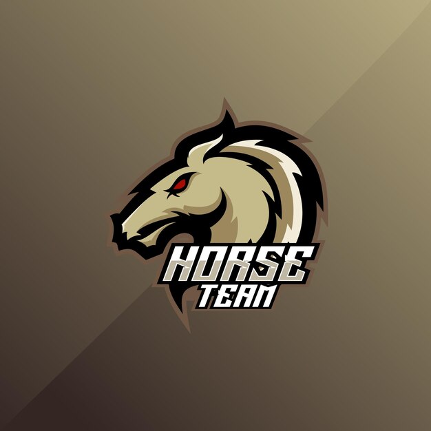 Horse team logo esport design gaming mascot